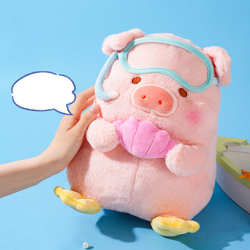 Cute Diver Piggy Stuffed Animal Plush Toy, LuLu Pig Plushies